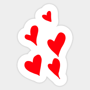 Red heart shape design Sticker